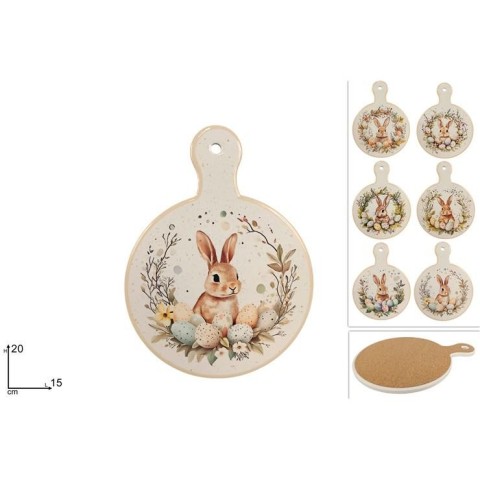 TAGLIERE BASE SUGHERO DECORI PASQUALI 6ASS